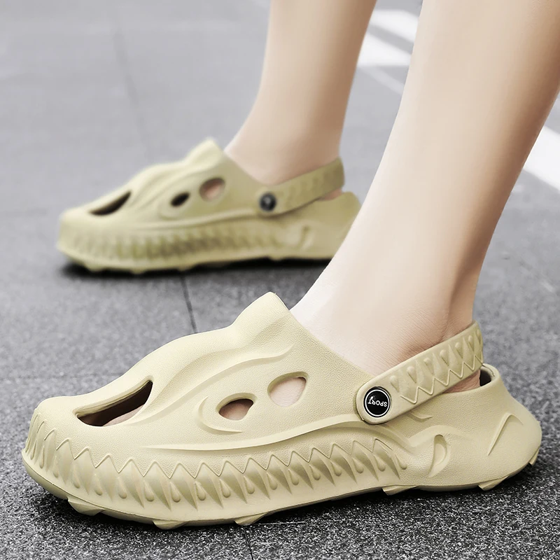 

Summer Men Slippers Clogs Quick Dry Beach Sandals Casual Soft Flip Flops Slides Antiskid Home Slipper Thick Sole Shoes For Men