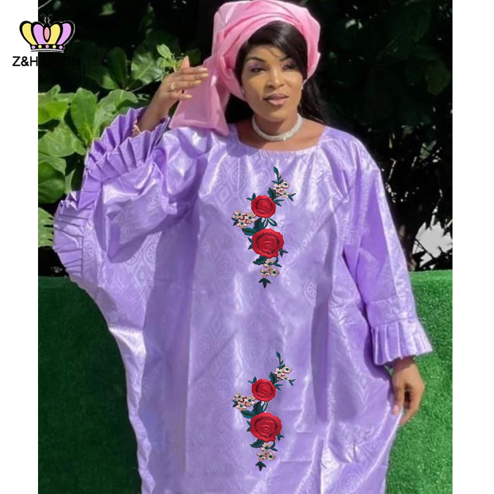 Женское платье в африканском стиле длинное розовое большого размера