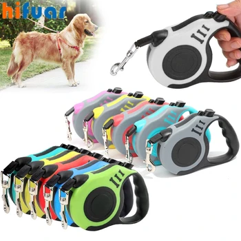 Dog Leash 3m 5m Durable Leash Automatic Retractable Nylon Cat Lead Extension Puppy Walking Running Lead Roulette For Dogs 1