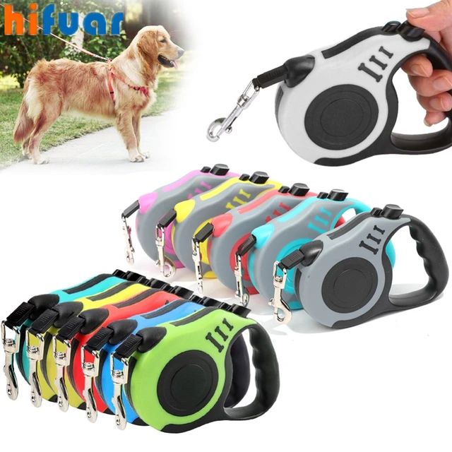 Dog Leash 3m 5m Durable Leash Automatic Retractable Nylon Cat Lead Extension Puppy Walking Running Lead Roulette For Dogs 1