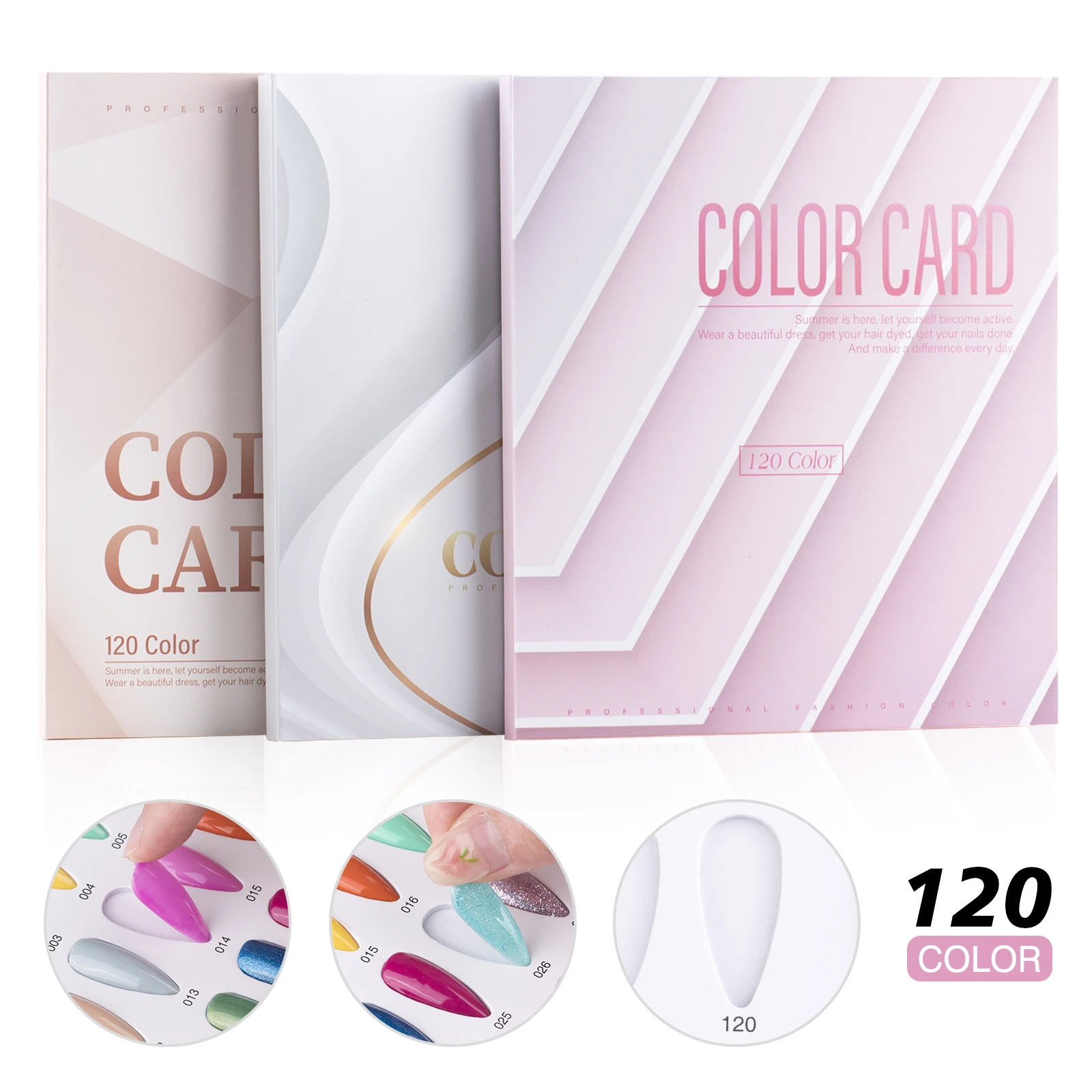 

TP 120/216/308 Colors Nail Display Book Anself Nail UV Gel Polish Display Chart With Tips Practice Design Card Nail Art Salon