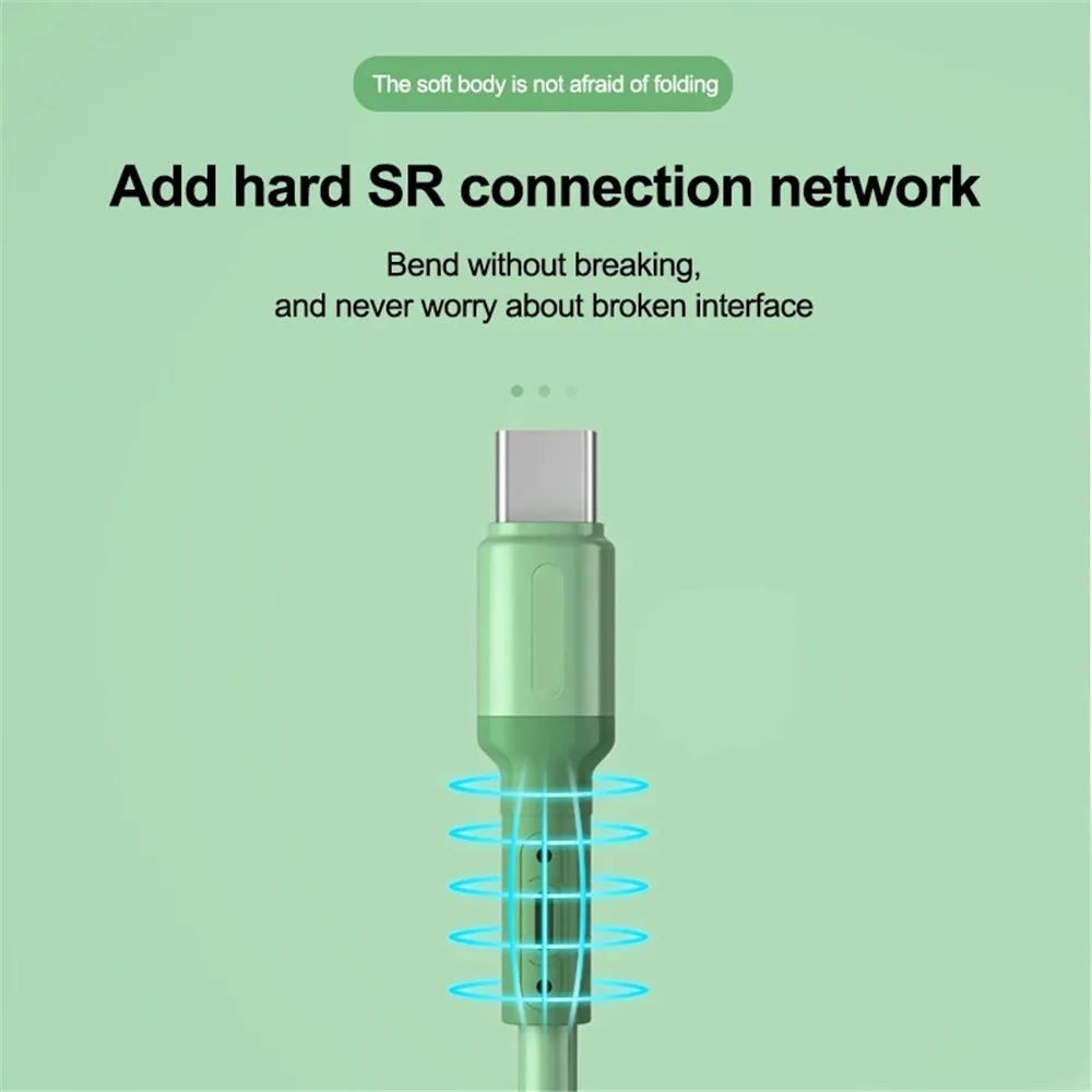 USB-кабель типа C Провод для Samsung S21 S20 Xiaomi mi 11 Huawei Мобильный телефон Быстрая зарядка