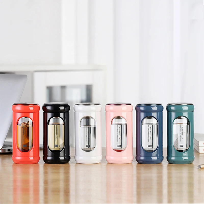

New Insulated Glass Cup Office Small Glass High Borosilicate Inner Core Transparent Water Cup Detachable Tea Cup Handy Cup