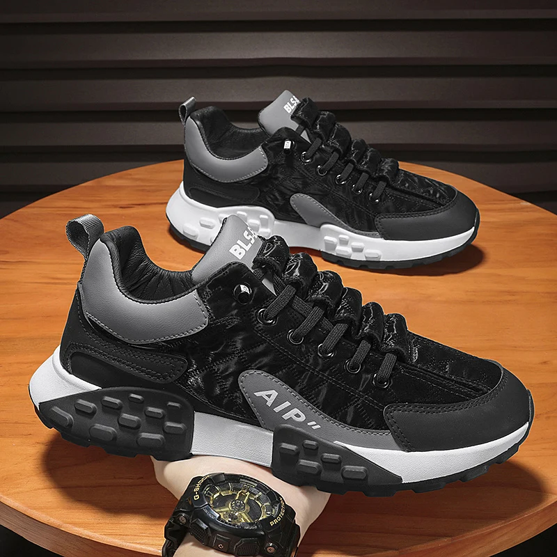 Men Leather Casual Shoes Unisex Higher Bottom Lightweight Waterproof Sneakers for Male Hot Sale Fashion Men Shoes Free Shipping