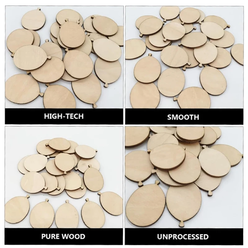 100 шт./лот мини-воздушный шар из дерева DIY ремесла вырезы деревянный воздушный в