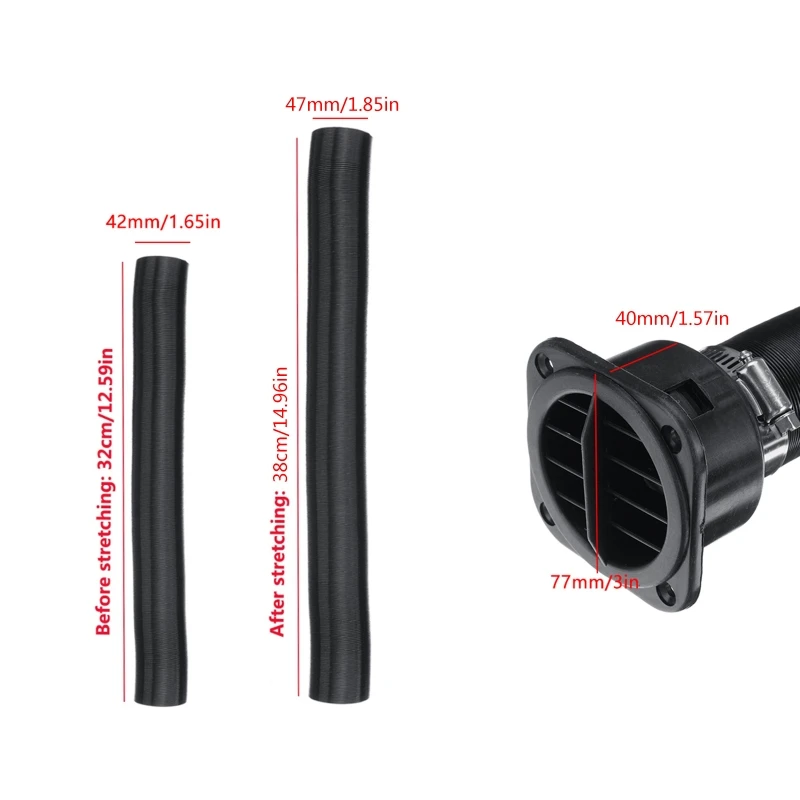 42 мм воздуховод нагревателя трубка из алюминиевой фольги + вентиляционное