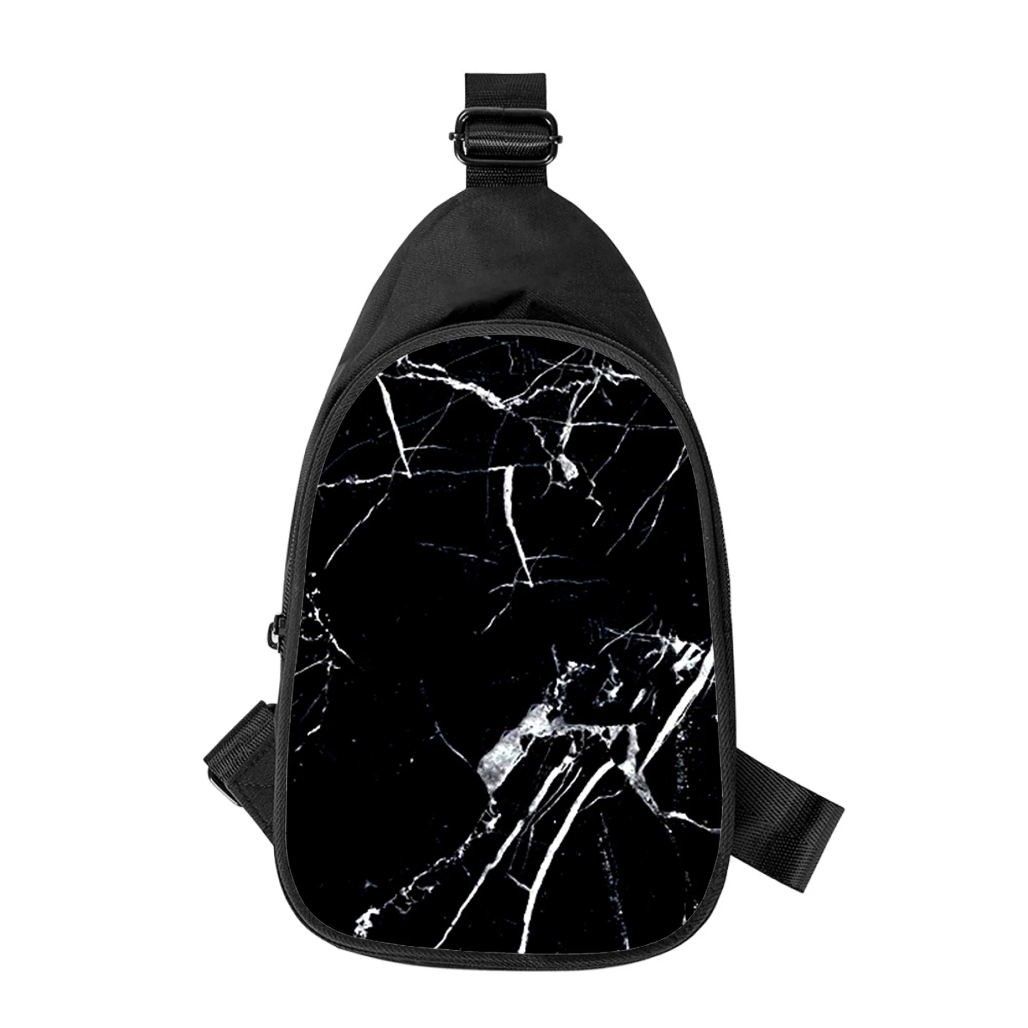 marble stone veins 3D Print New Men Cross Chest Bag Diagonally Women Shoulder Bag Husband School Waist Pack Male chest pack