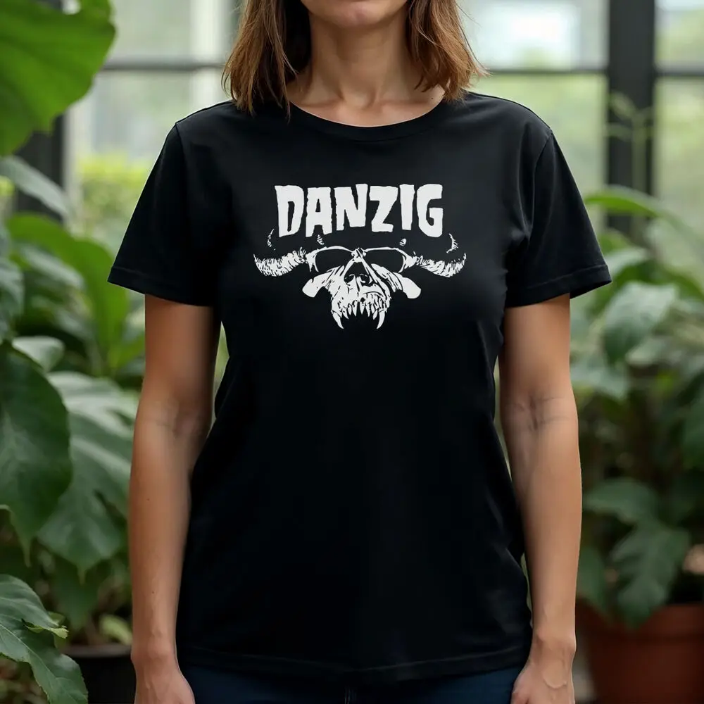 Футболка с логотипом Danzig Skull — классический панк-рок мужская и женская футболка