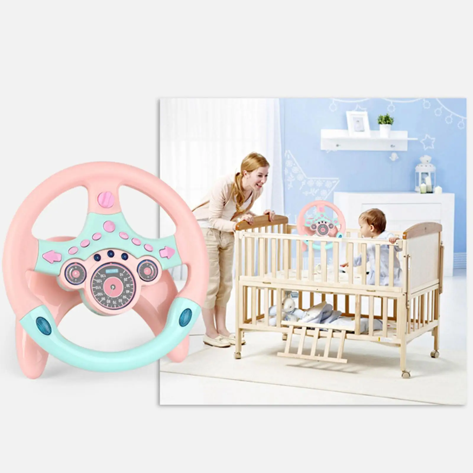

Simulation Steering Wheel, 360 Rotation Driving Controller for Birthday Gifts Educational Learning Toys, Christmas ,New Year