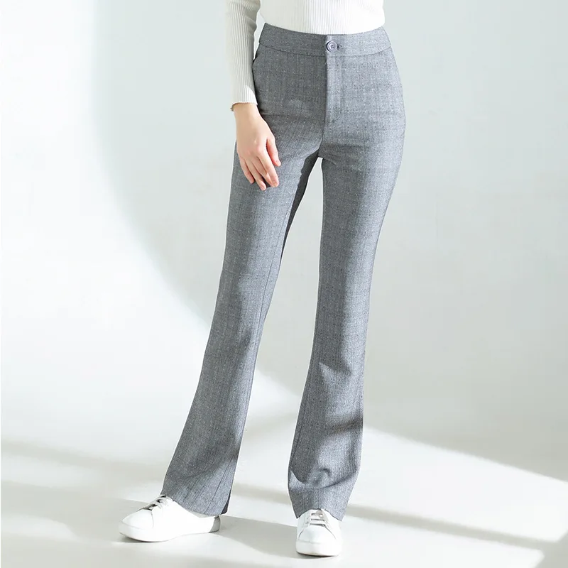 2022 New Women Casual Spring Summer  Trousers Solid Ladies Cotton Linen Pants