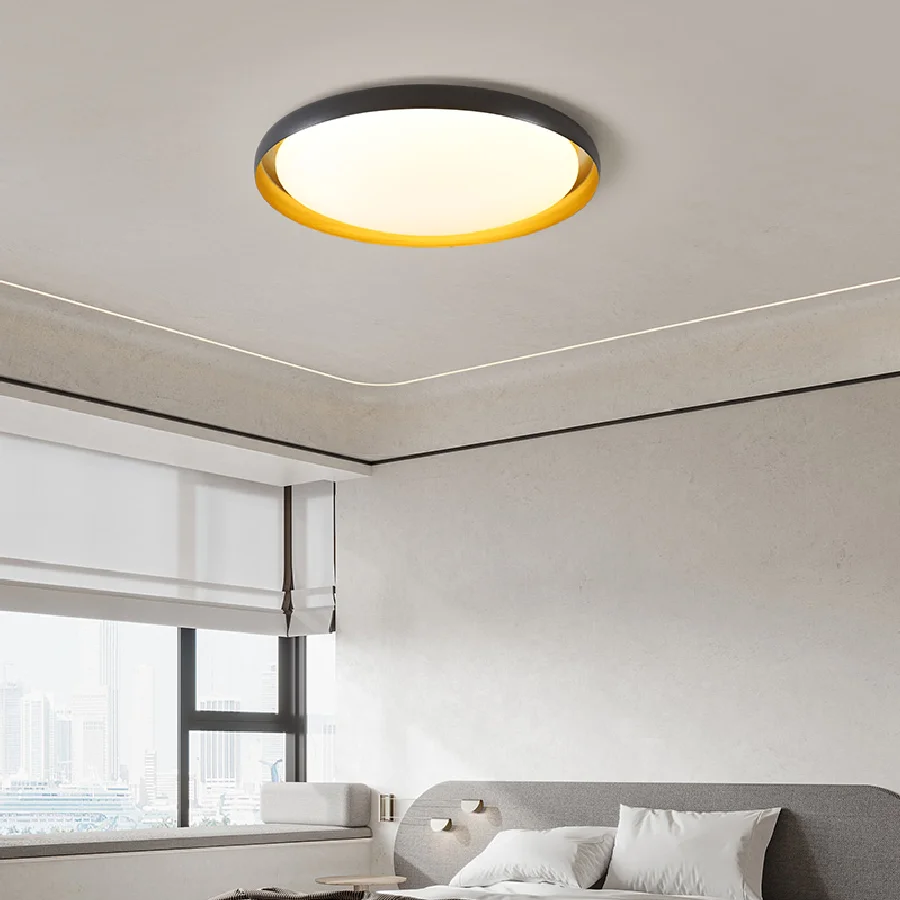 

Новая светодиодная Люстра для украшения спальни студенческой комнаты балкона, Потолочная люстра, светодиодная лампа, круглые минималистич...