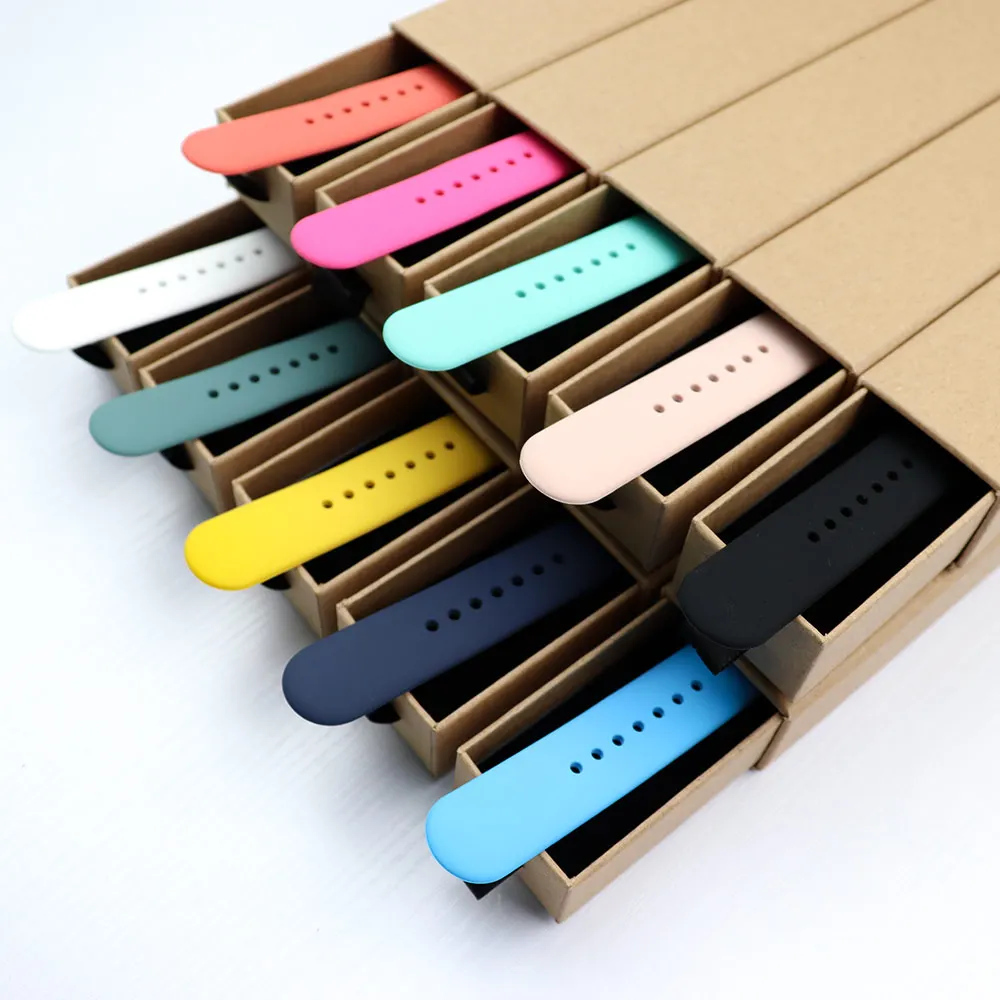

Ремешок силиконовый для Apple Watch Band 44 мм 45 мм 40 мм 41 мм 38 мм 42 мм, спортивные браслеты iwatch series 9 8 7 6 5 4 3 SE Ultra-2 49 мм