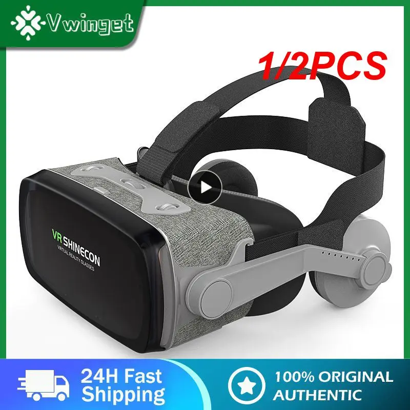 

1/2PCS Blu-Ray Virtual Reality 3D Glasses Stereo VR Cardboard Headset Helmet for IOS Android Smartphone,Wireless