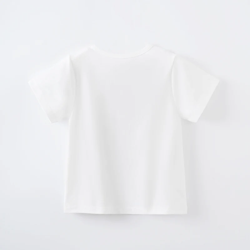 Футболка с коротким рукавом для новорожденных девочек и мальчиков
