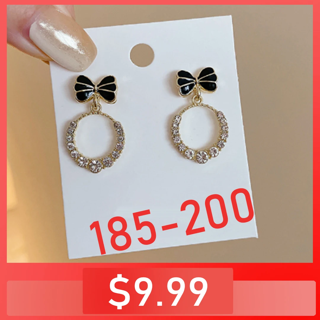 

185-200-Fashionable and minimalist zircon women's earrings, an anniversary gift for couples