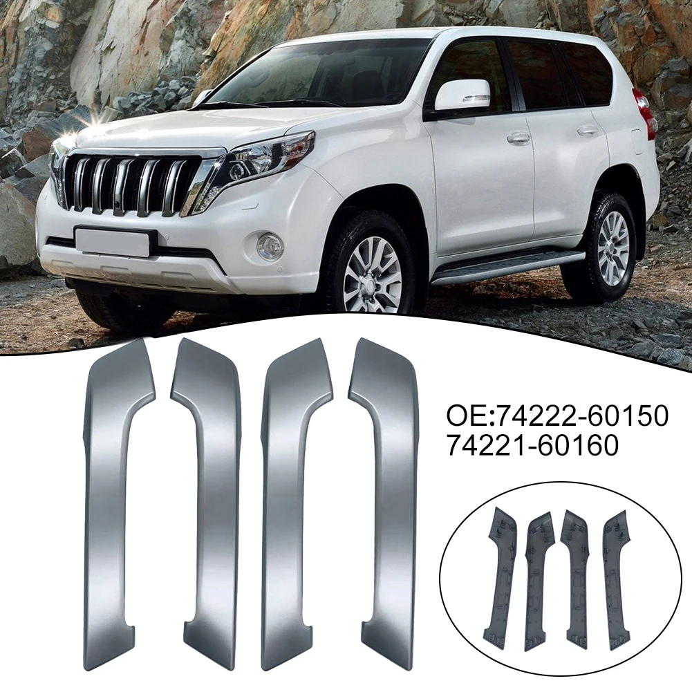 

2 пары чехлов для дверных ручек OE 74222-60150 74221-60160 для Prado 150 2010-2017, бесшовные, подходят для профессионального интерьера