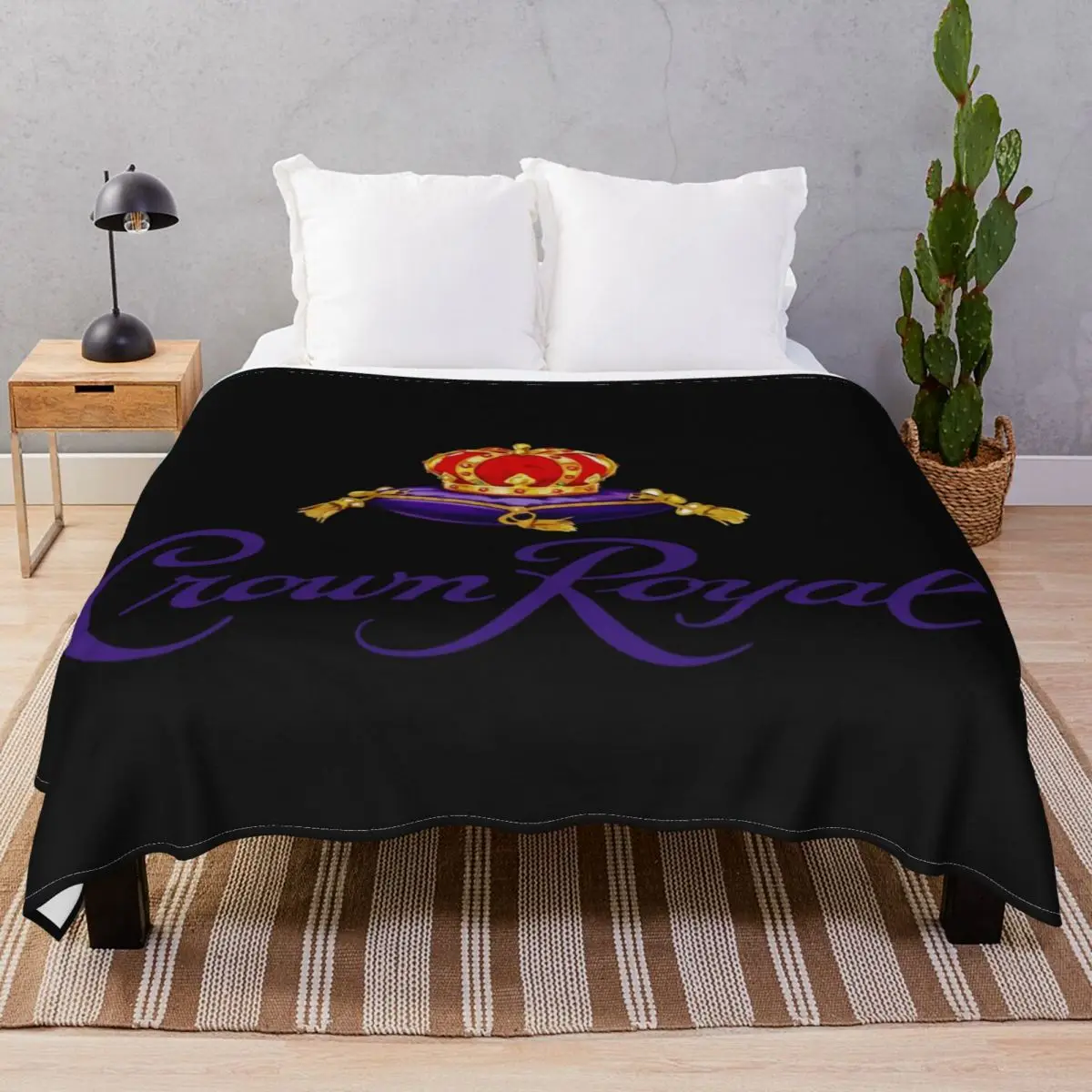 Crown Royal Blankets Flannel Summer Lightweight Thin Throw Blanket for Bed Home Couch Travel Office