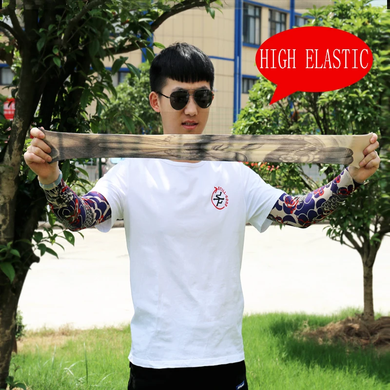 Перчатки Бесшовные с татуировкой для мужчин и женщин длинные уличные митенки