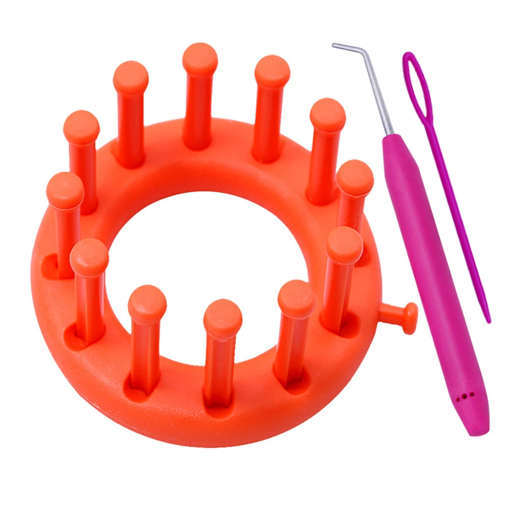 

3pcs Beginner Weaving DIY Tool Manual For Kids Crochet Hook Reusable Small Circular Home Plastic Needle Knitting Loom Kit