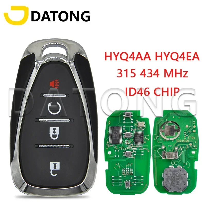

Datong World Car Remote Key For Chevrolet Camaro Equinox Cruze Malibu Spark ID46 315/434 Mhz Auto Smart Control Keyless Entry