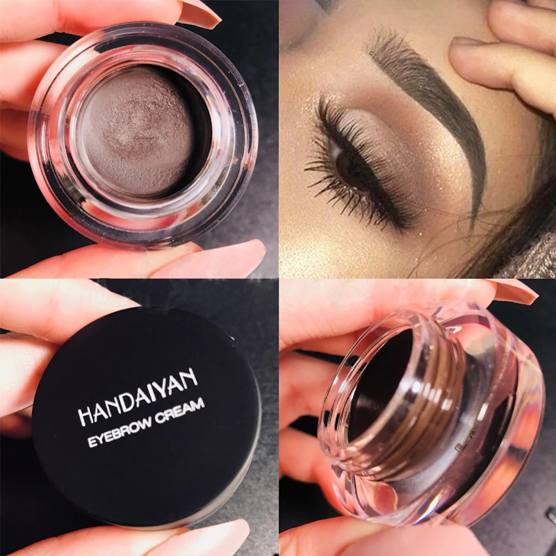 

12 Colors Waterproof Eyebrow Cream with Brush Not Fading Brown Eyebrow Enhancer Gel Long Lasting Dye Brow Tint Makeup Cosmetic