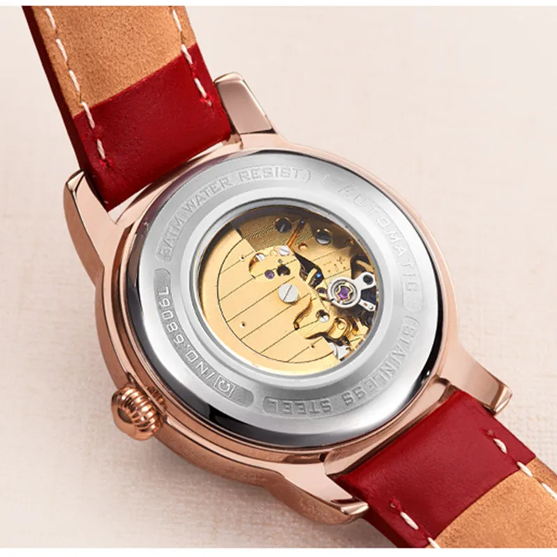 CARNIVAL Brand Fashion Wrist Watches for Women Ladies Luxury Luminous Automatic Mechanical Wristwatch Waterproof Montre Femme enlarge