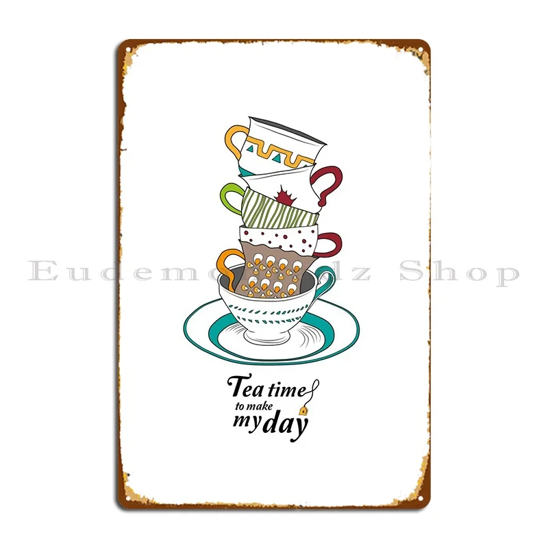 

Время чая! Металлический плакат, фоторамка, Настенный декор, обычный фотографический плакат