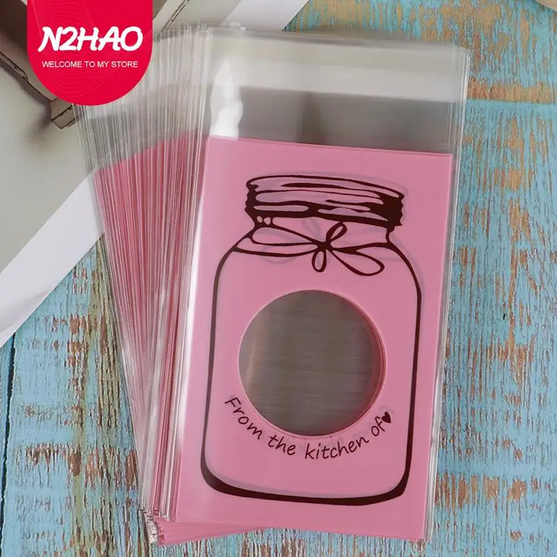 

100 шт., пластиковые пакеты для упаковки печенья и конфет