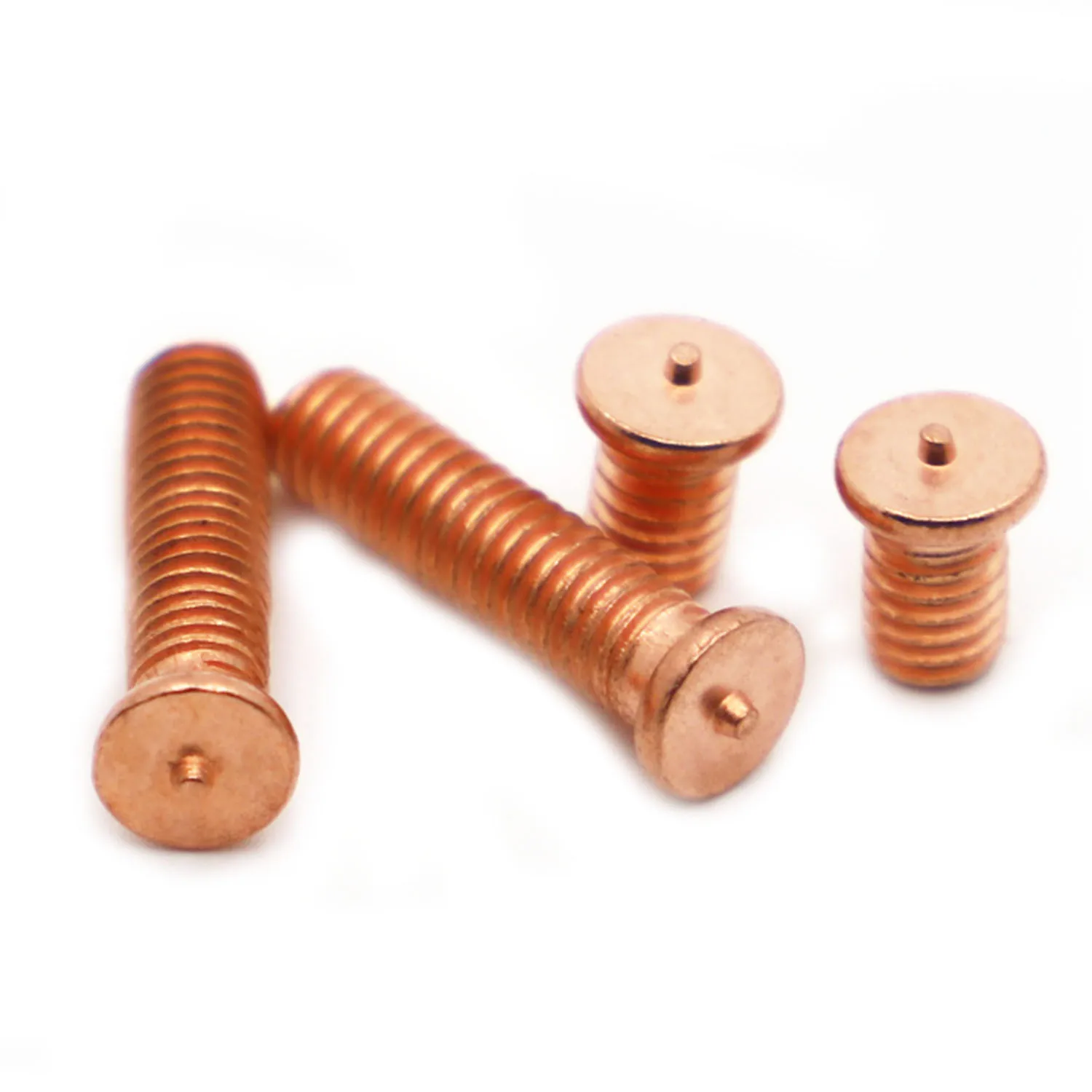 

M3 M4 M5 M6 M8 M10 Carbon Steel Copper Plated Stud Weld Spot Welding Screw Solder Point Nail Bolt for Capacitor Discharge