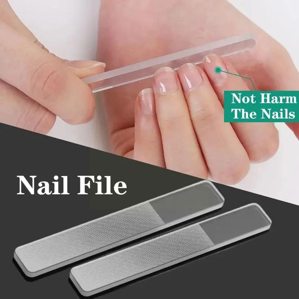 

Nano Glass Nail File Buffing Transparent Nail Art Manicure Grinding Tools Professional Sanding File Polishing Sanding X3U8