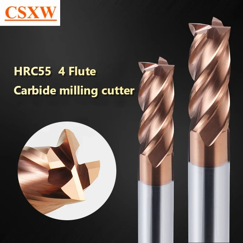

HRC55 1 2 3 4 5 6 8 10 12 13 14 15 16 18 20 Твердосплавная концевая фреза Фрезерные инструменты Фреза из сплава вольфрамовой стали Концевые фрезы