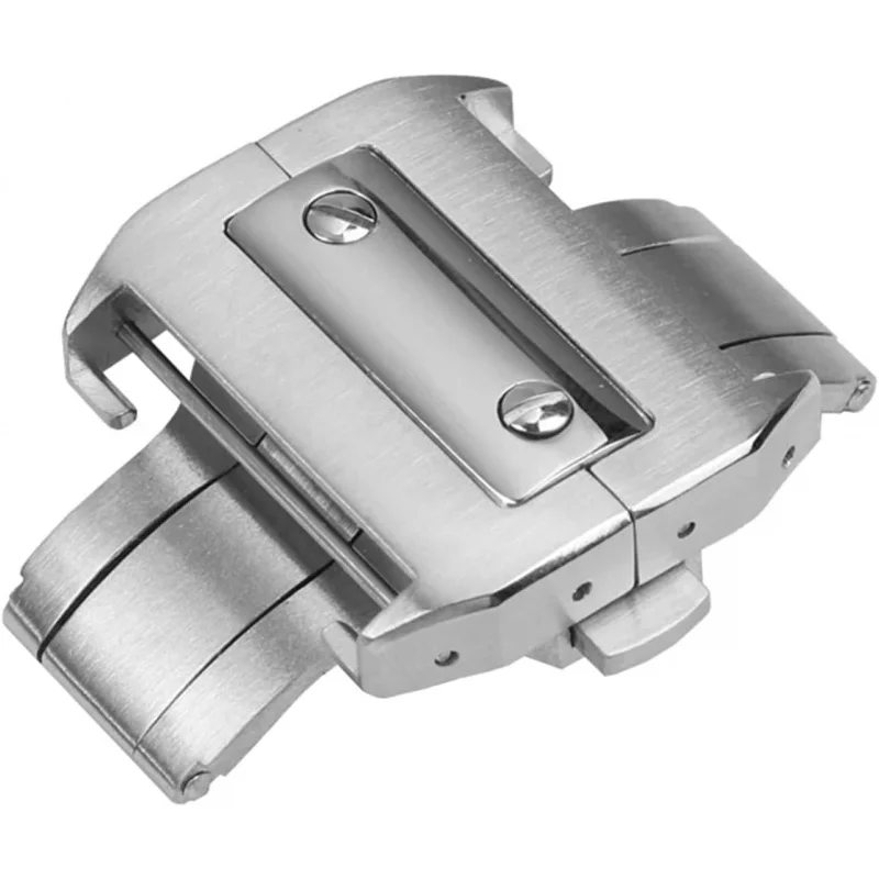 

FULNES for Cartier Santos 100 Belt Stainless Steel Folding Buckle Butterfly Buckle Santos Watch Buckle 18mm 21mm