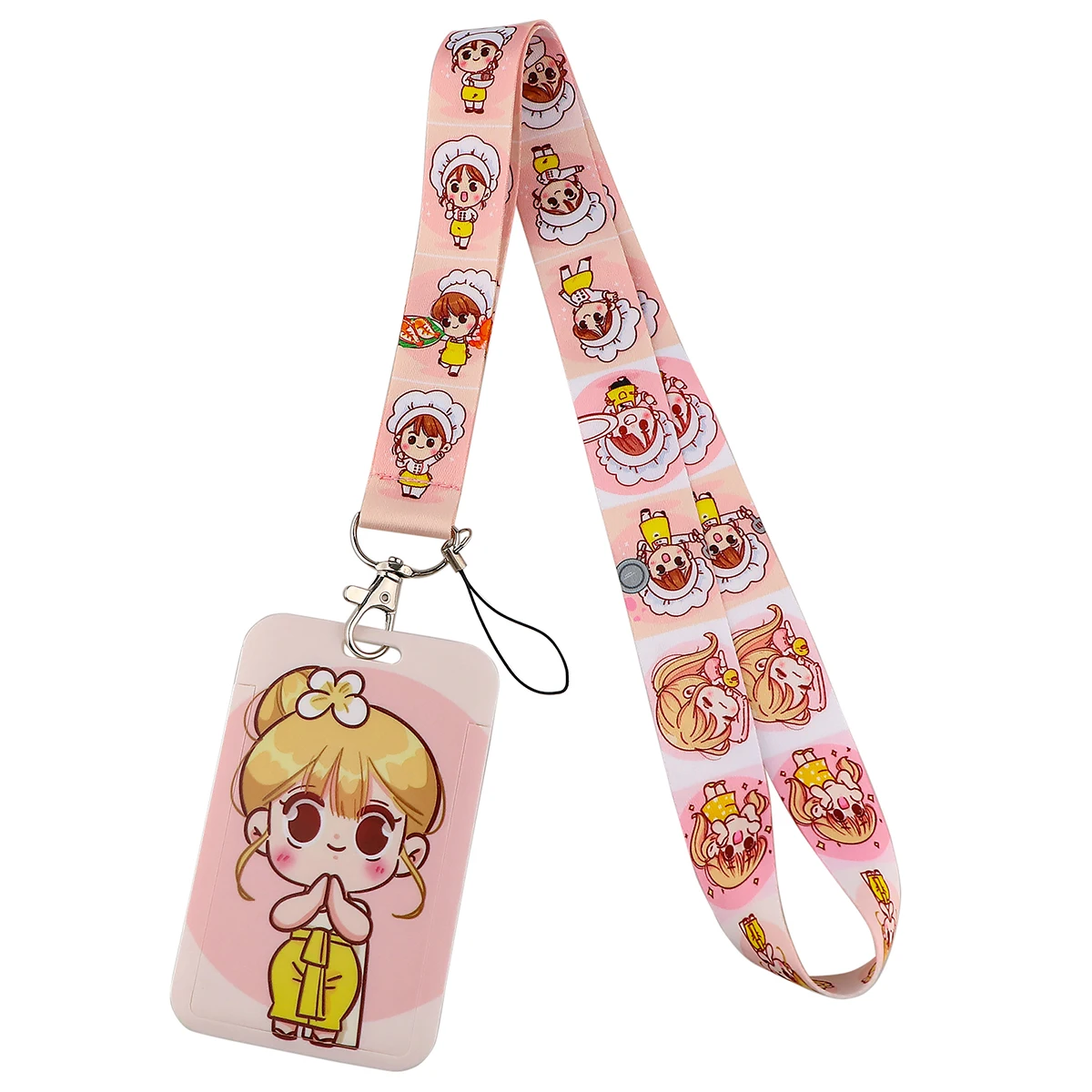 

ER1901 Cartoon Girl Lanyard For Key Neck Strap Lanyard Card ID Badge Holder Key Chain Key Holder Hang Rope Key Rings Kids Gifts