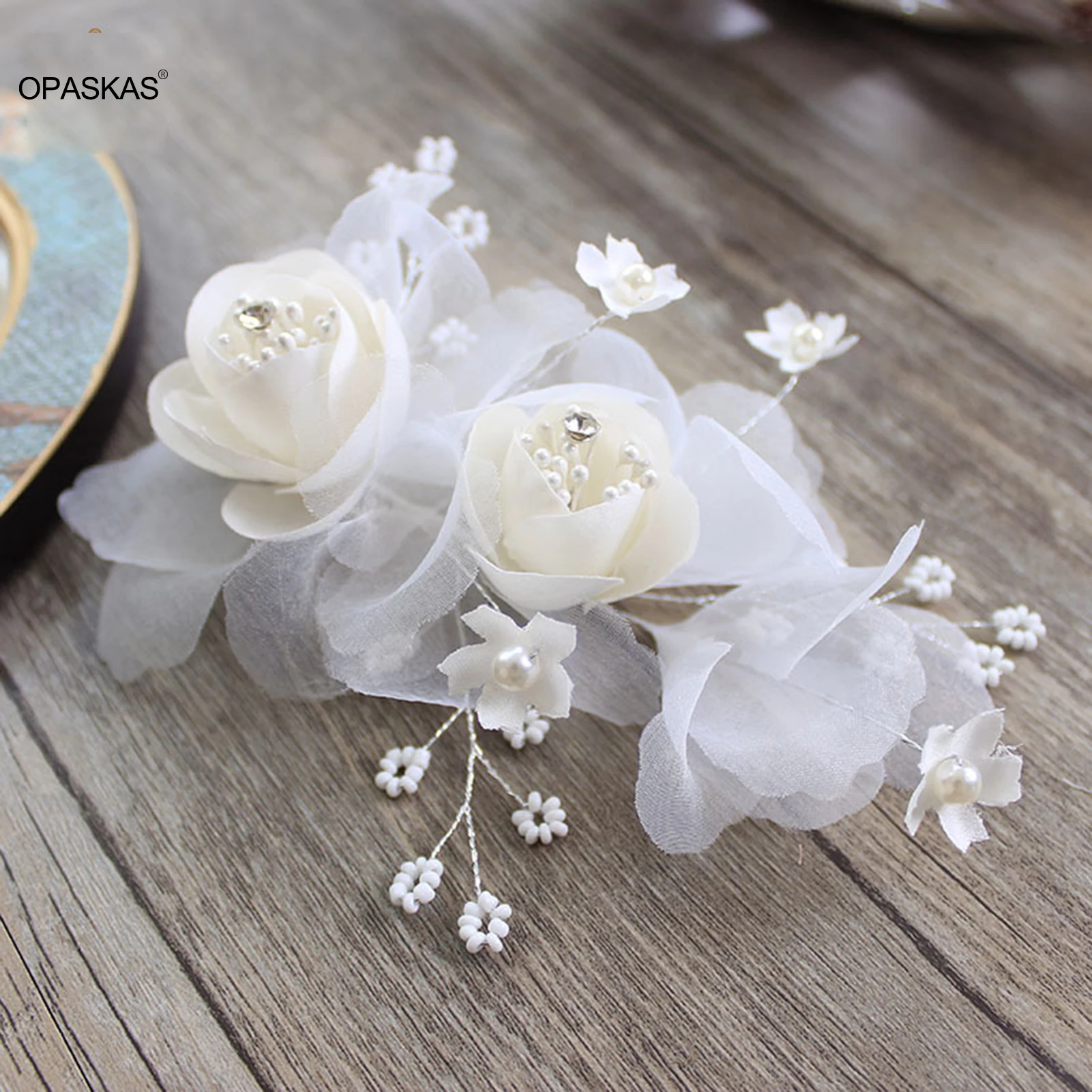 

Wedding Bride Hairpin Barrettes Flower Hair Clips Headpiece Crystal Hair Jewelry Hair Accessories For Women Floral Jewelry Decor