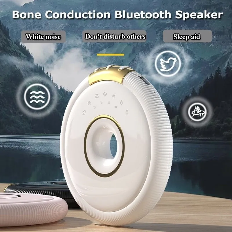 

Мини Колонка костной проводимости портативная музыкальная Bluetooth-шкатулка белая шумоподавляющая звуковая система для сна под подушкой для дома и путешествий распродажа