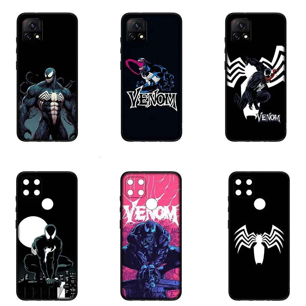 Мягкий чехол для телефона с принтом Venom Comics Marvel Xiaomi Poco C50 C55 C51 C65 X6 X3 NFC GT X4 M6 M4 M5 C40 F3 F6