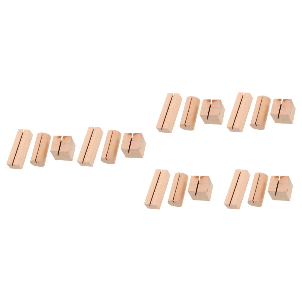

18pcs Wooden Note Cards Holder Wedding Decoration Table Cards Number Cards