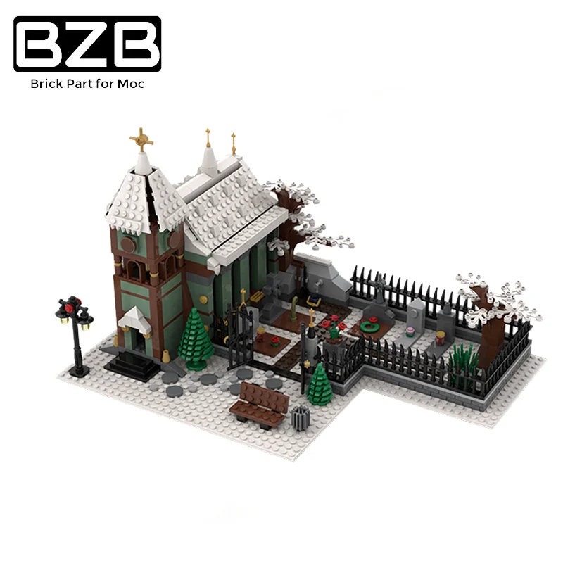 

BZB MOC Creative Winter City Christmas Village Tree House Building Block Model Kids DIY Educational Toys Birthday Best Gifts