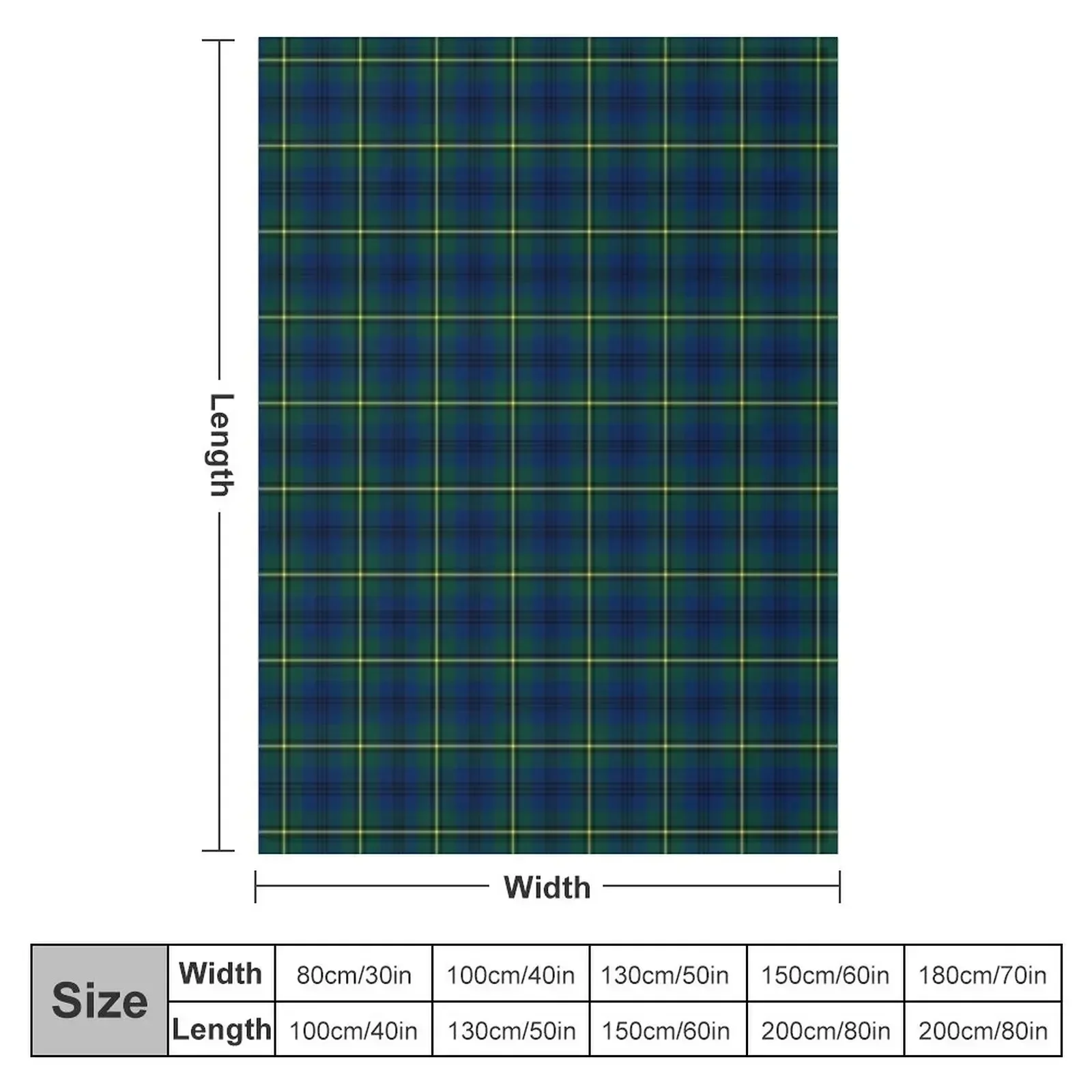 Плед Clan Johnstone Tartan Дизайнерская кровать на диване Одеяла заказ