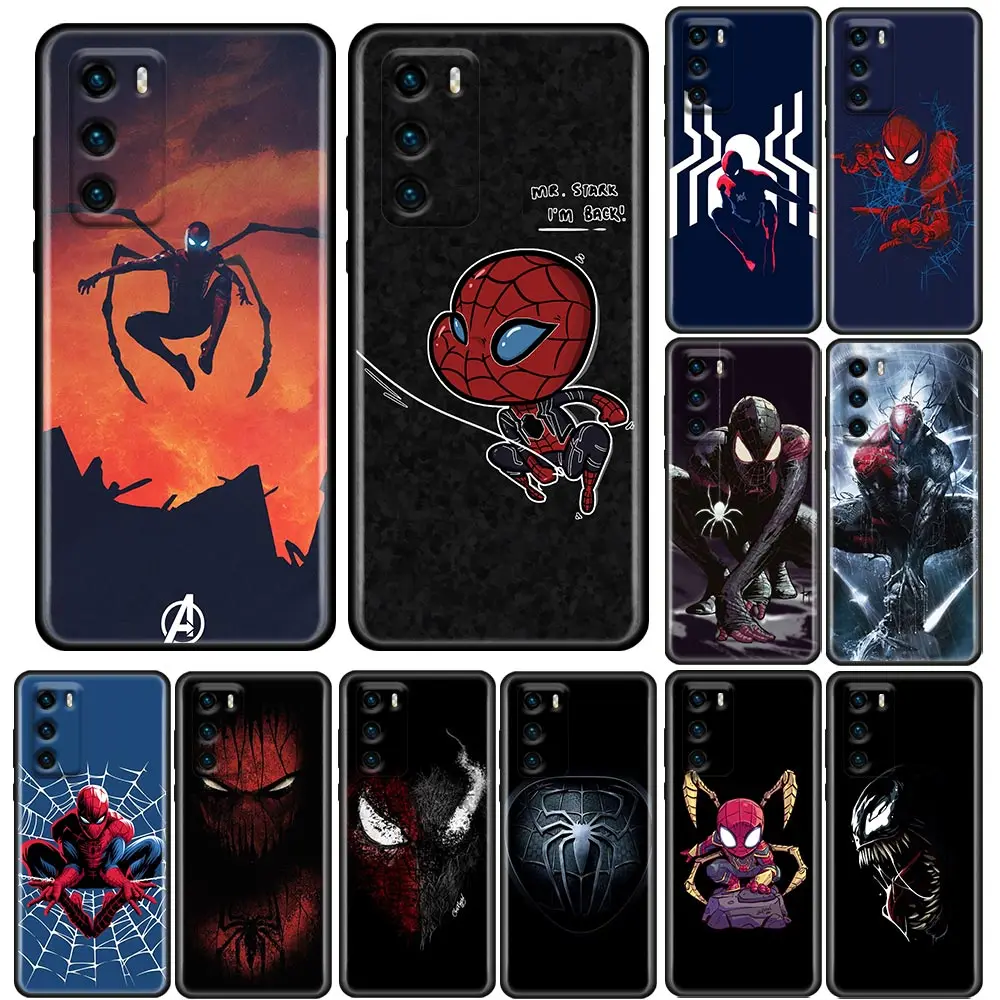 

Marvel Phone Case for Huawei P10 P20 P30 P40 Lite P50 Pro Plus P Smart Z Case Soft Silicone Cover Venom Spiderman