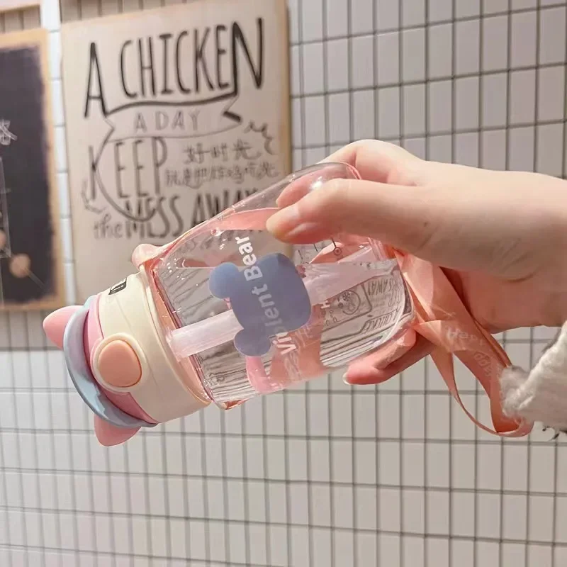 550 мл детские бутылки для воды с чашкой-непроливайкой креативные мультяшные