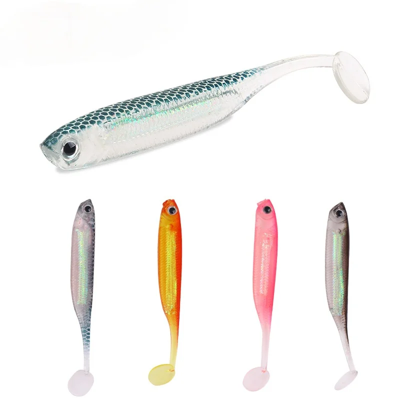 

5pcs/lot The Simulation of Fresh Water Fishing with Luya Baiting and Colorful Soft Bait 7cm/14g