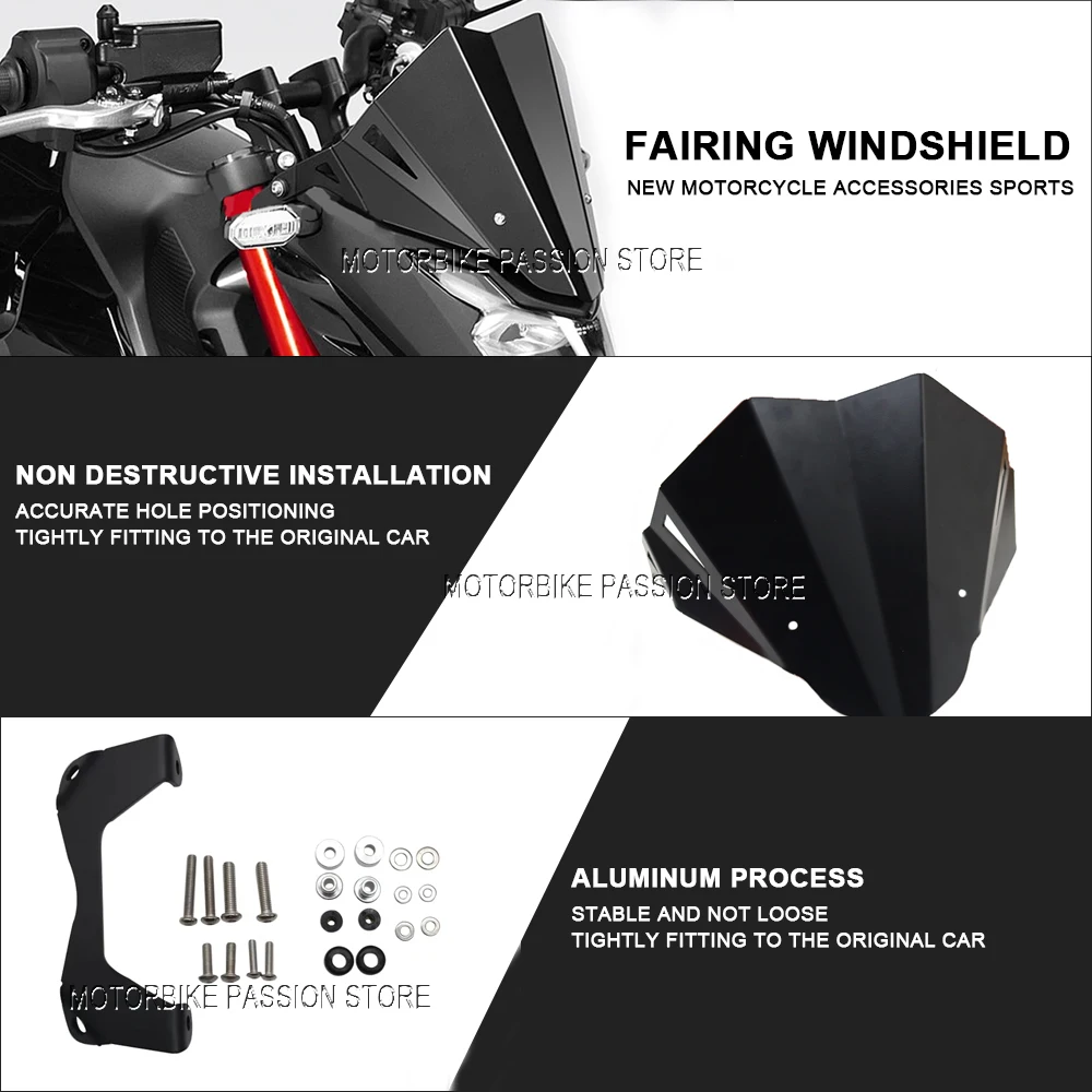 Лобовое стекло для мотоцикла CB750 Черное защиты от столкновений аксессуары