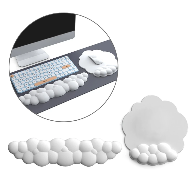 

Cloud Wrist Support Pad for Keyboard Mouse PainRelief Hand Wrist Rest Mat