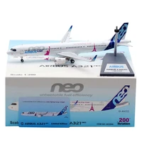 1200 scale model diecast alloy a321neo d avzo prototype airlines aircraft airplane with landing gears collection display toy