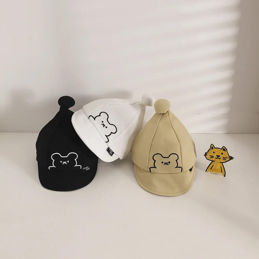 

Child Baseball Cap New Boys Girls Pointed Equestrian Hat Baby Soft-brimmed Peaked Cap Baby Sun Hat Sunscreen 1-2Years