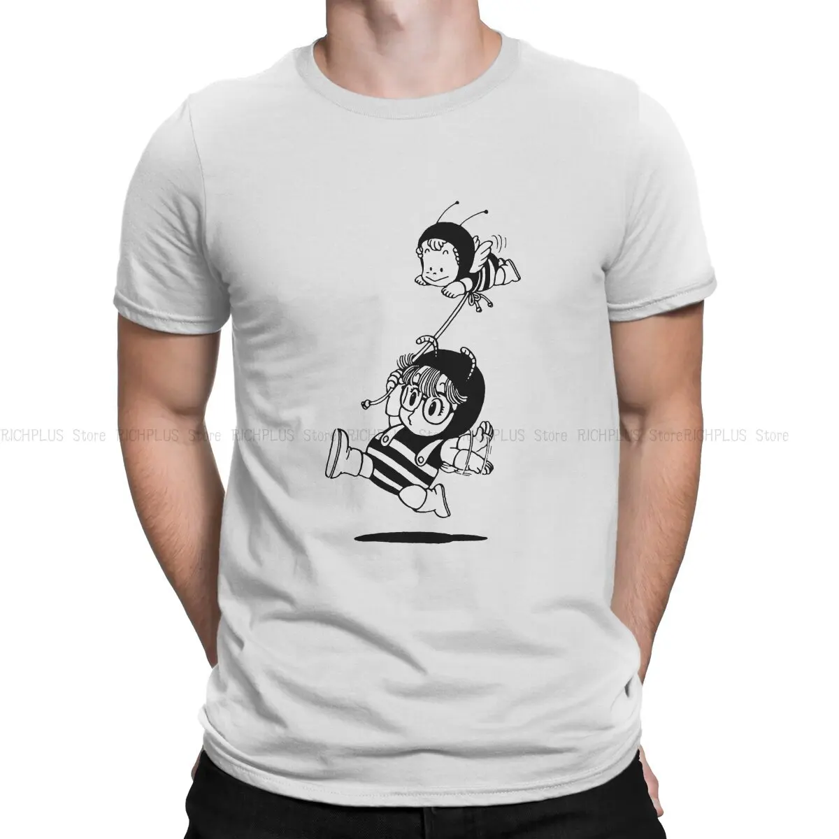 

Dr Slump Comics Men's TShirt Gachan Bees Distinctive Polyester T Shirt Graphic Streetwear Hipster