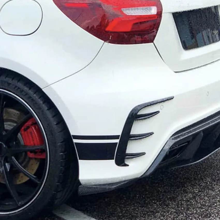 

For Mercedes Benz A-Class W176 A200 A260 Rear Bumper Wind Blade Bumper Fangs Rear Wind Blade Exterior Decoration Modification