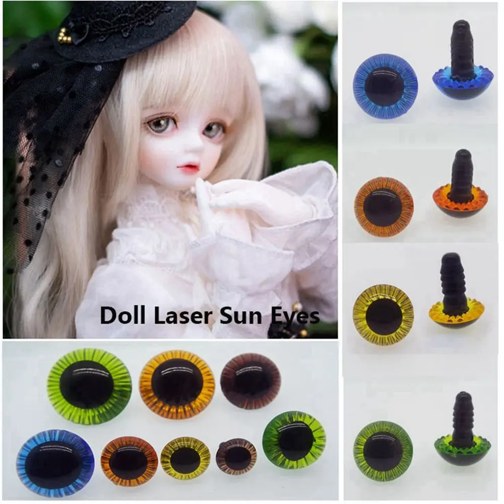 

10pcs/5 pairs High Quality For BJD Doll Laser Sun Accessories Eyeball Safety Animal Toy Doll Making Crafts Plastic Eyes