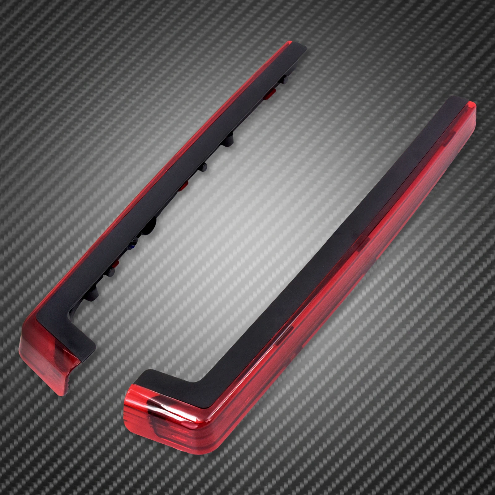 Мотоциклетный красный/дымчатый светодиодный светильник с боковой панелью для